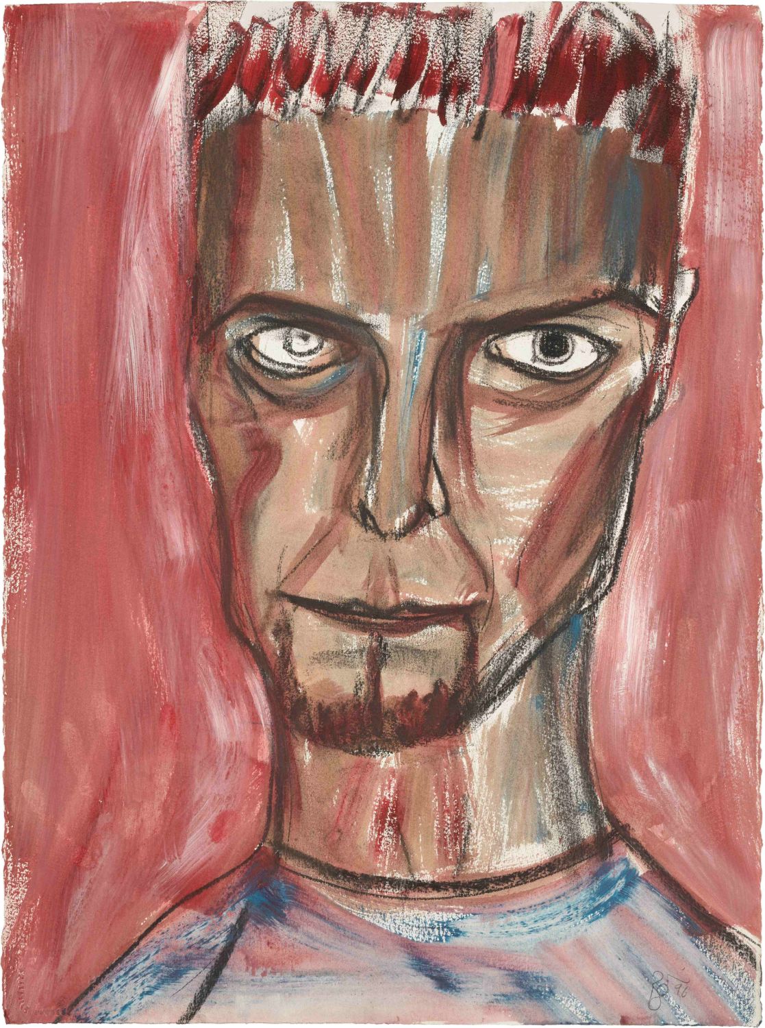 David Bowie, self-portrait, 1996, going to auction at Sotheby’s