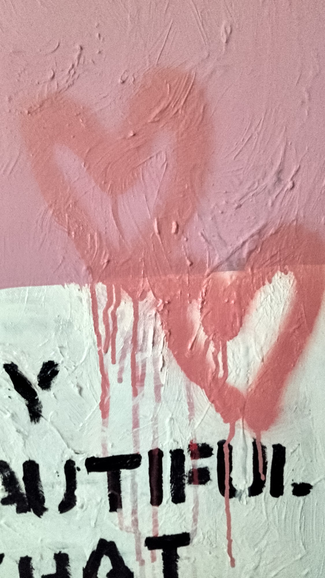 Bound Classics custom love quote artwork, paint detail